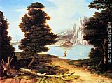 Washington Allston Landscape With A Lake painting